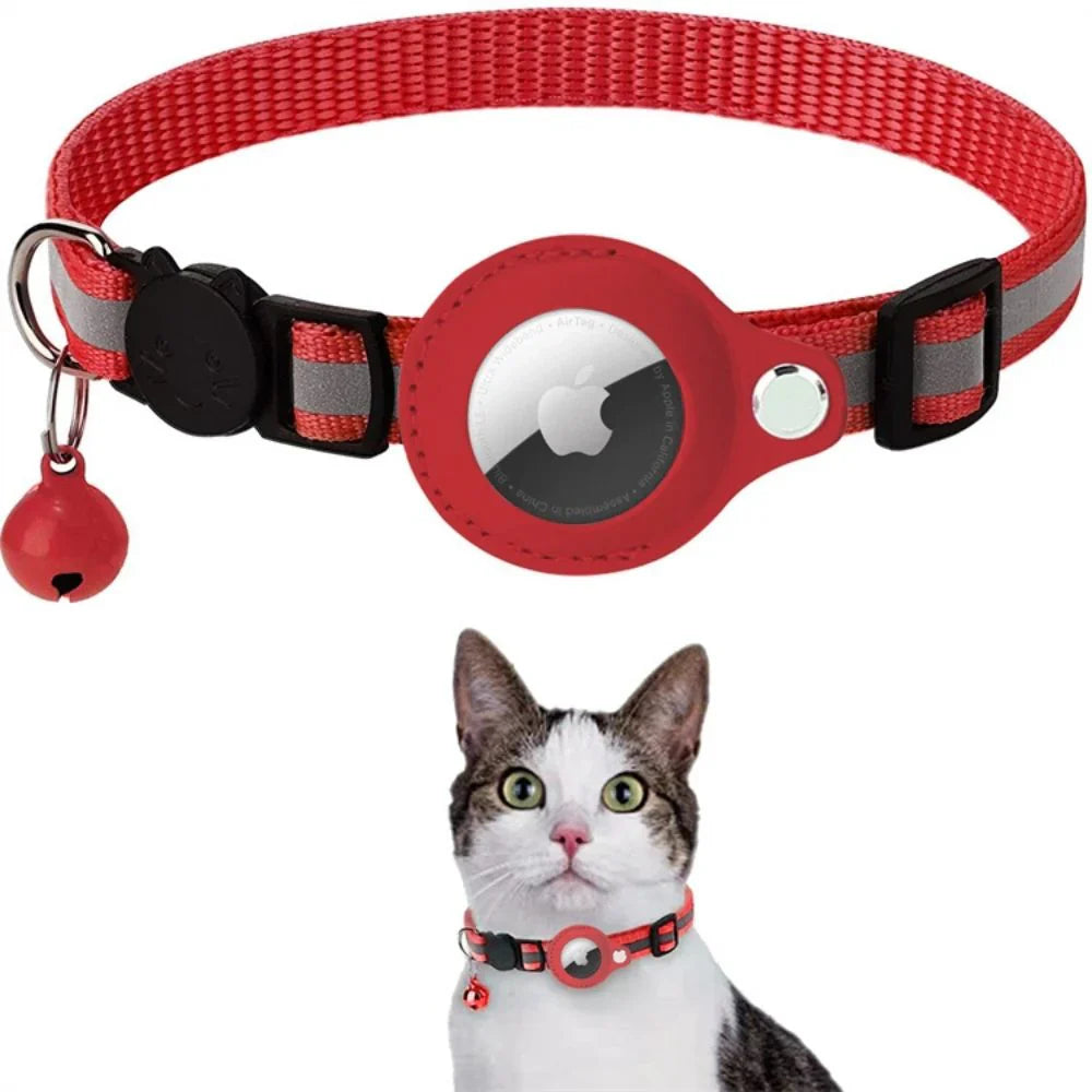 Cat GPS Tracking Collar Featuring Quick-Release Fastener and Enhanced Reflective Design for Nighttime Safety