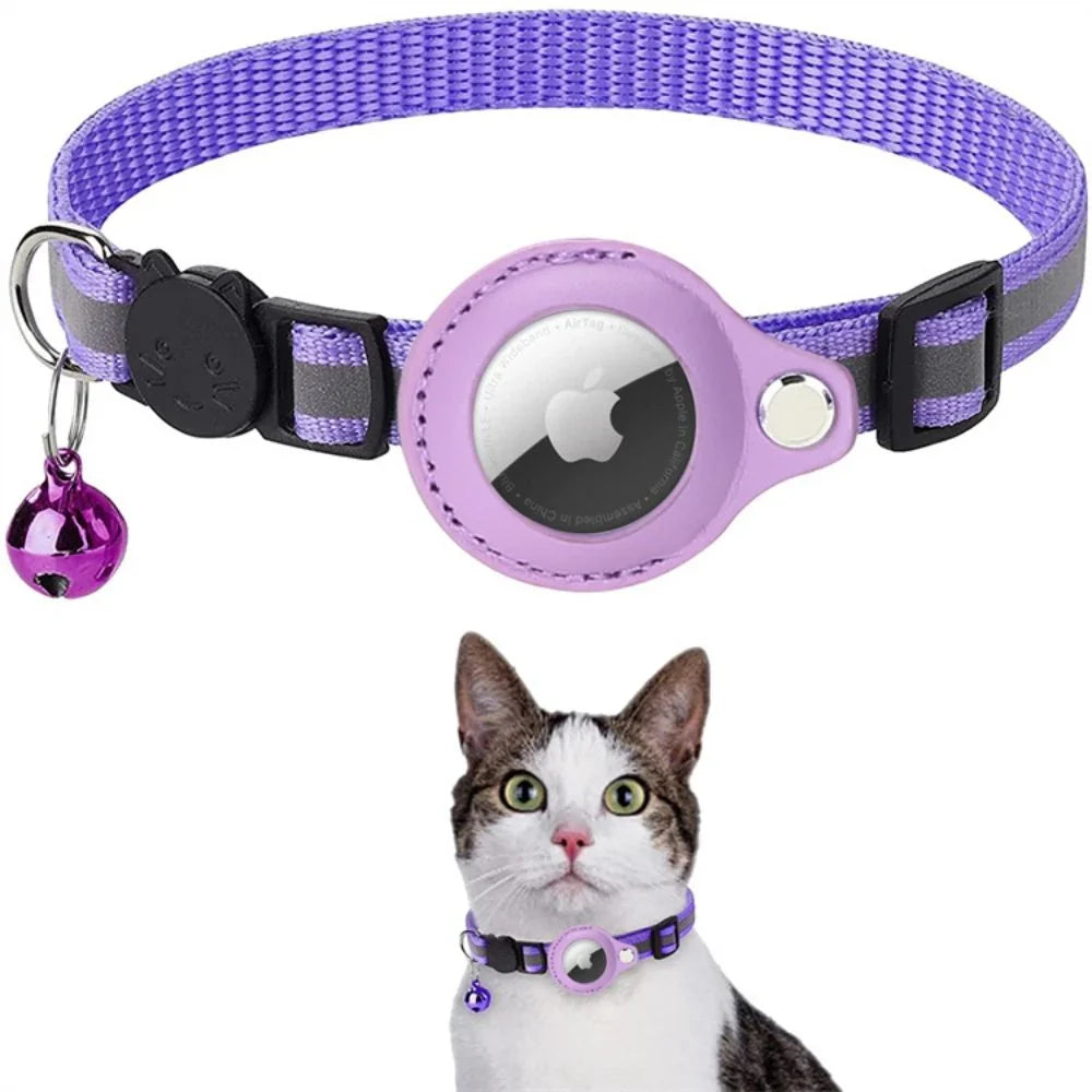 Cat GPS Tracking Collar Featuring Quick-Release Fastener and Enhanced Reflective Design for Nighttime Safety