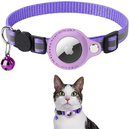 Cat GPS Tracking Collar Featuring Quick-Release Fastener and Enhanced Reflective Design for Nighttime Safety