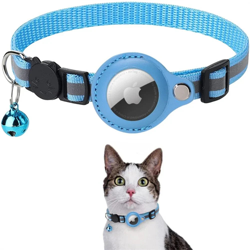 Cat GPS Tracking Collar Featuring Quick-Release Fastener and Enhanced Reflective Design for Nighttime Safety