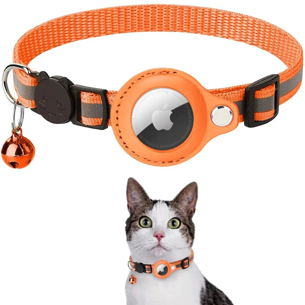 Cat GPS Tracking Collar Featuring Quick-Release Fastener and Enhanced Reflective Design for Nighttime Safety