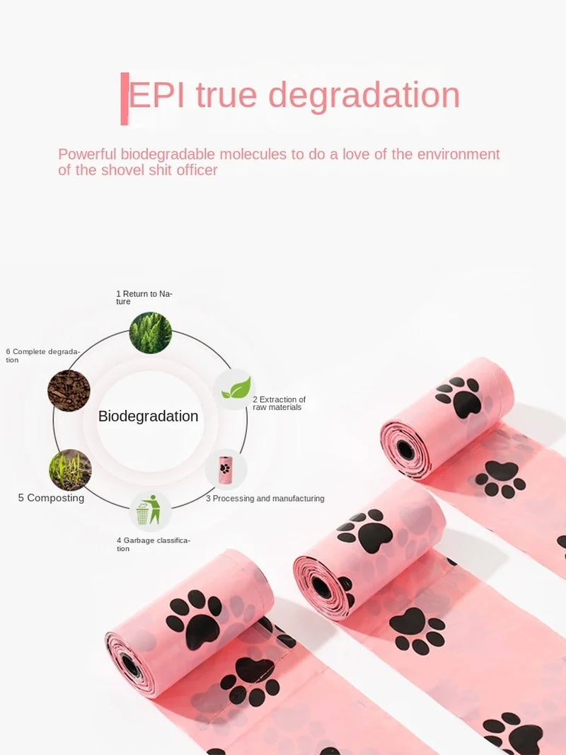 EPI Intensification Biodegradable Pet Waste Bags with Dispenser - Eco-Friendly Dog Cleaning Supplies