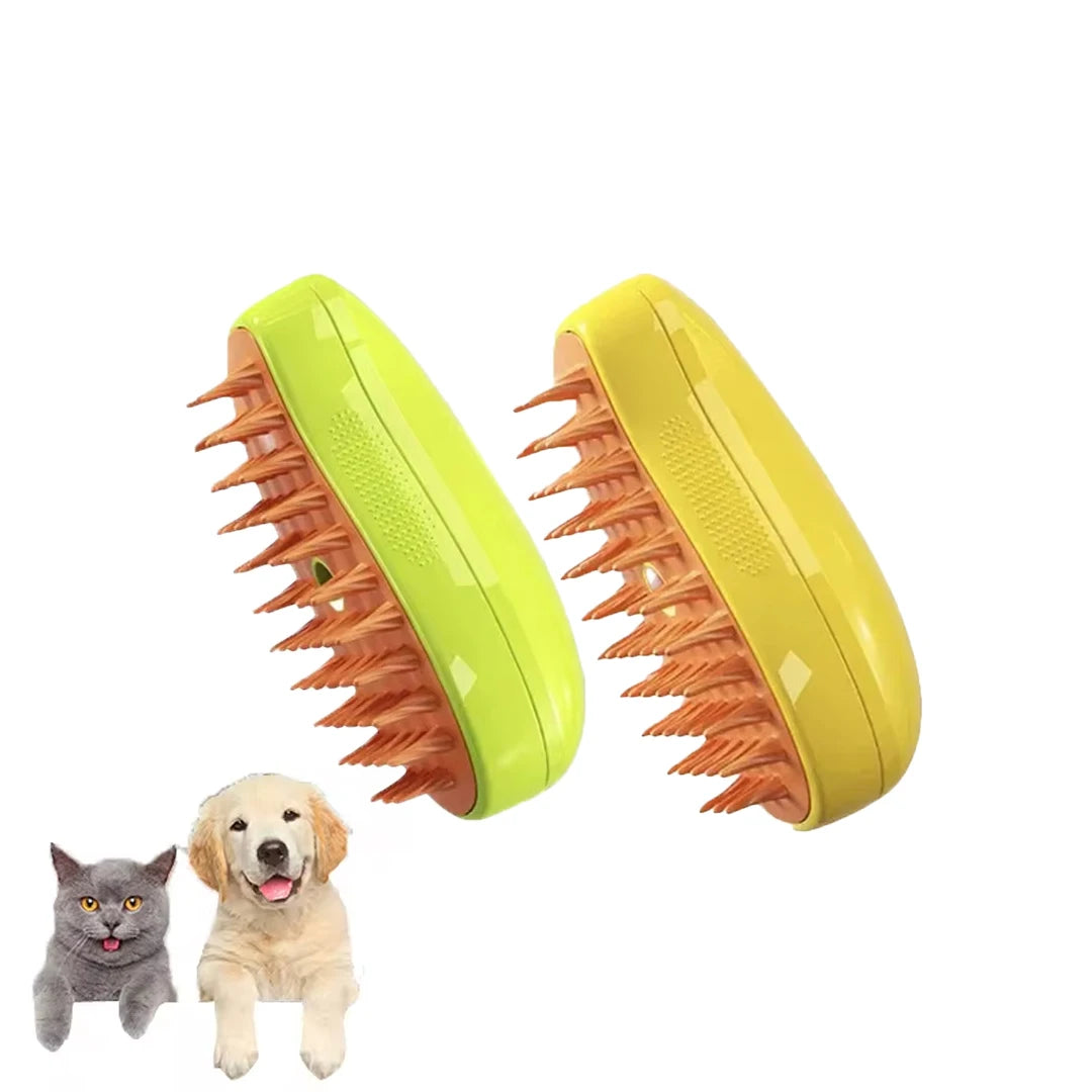 3-in-1 Electric Pet Grooming Tool: Steamy Brush with Massage and Shedding Functions for Cats and Dogs