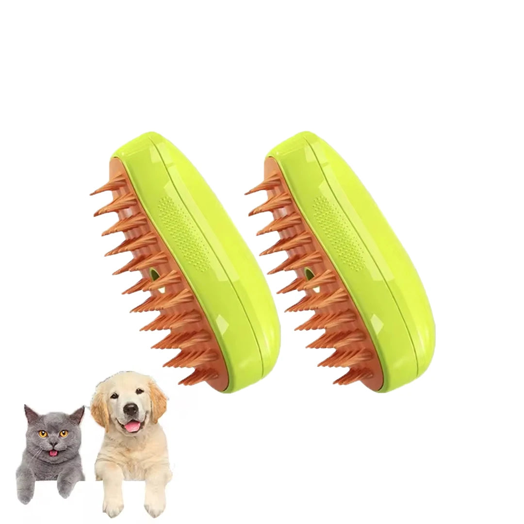 3-in-1 Electric Pet Grooming Tool: Steamy Brush with Massage and Shedding Functions for Cats and Dogs