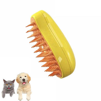 3-in-1 Electric Pet Grooming Tool: Steamy Brush with Massage and Shedding Functions for Cats and Dogs