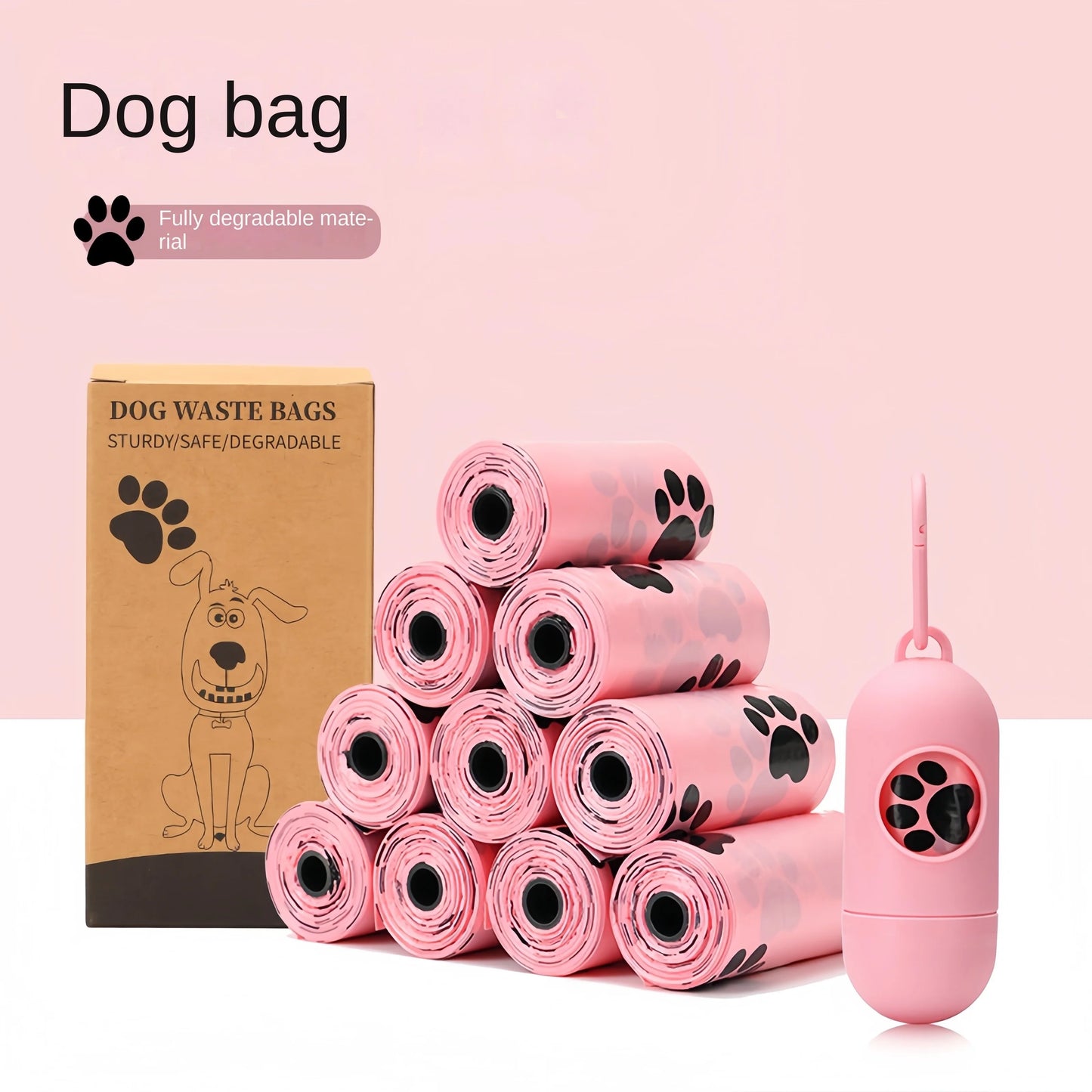 EPI Intensification Biodegradable Pet Waste Bags with Dispenser - Eco-Friendly Dog Cleaning Supplies