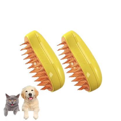 3-in-1 Electric Pet Grooming Tool: Steamy Brush with Massage and Shedding Functions for Cats and Dogs