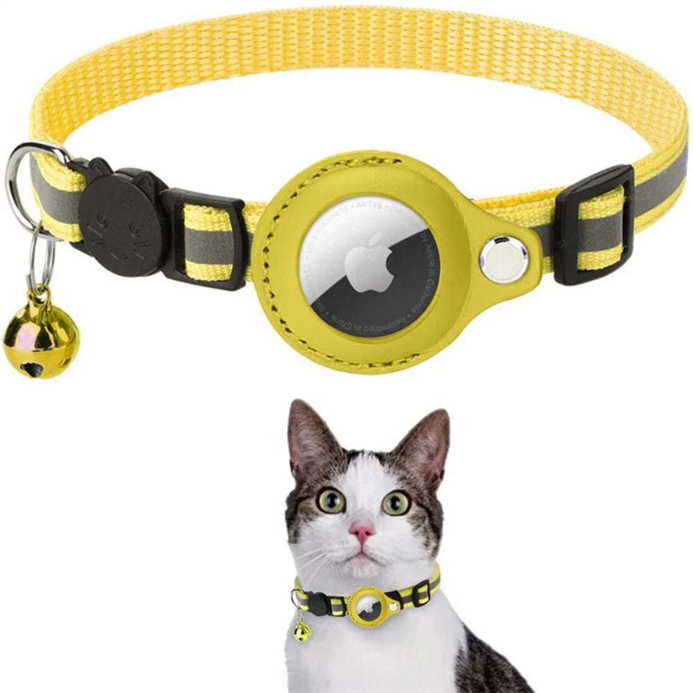 Cat GPS Tracking Collar Featuring Quick-Release Fastener and Enhanced Reflective Design for Nighttime Safety