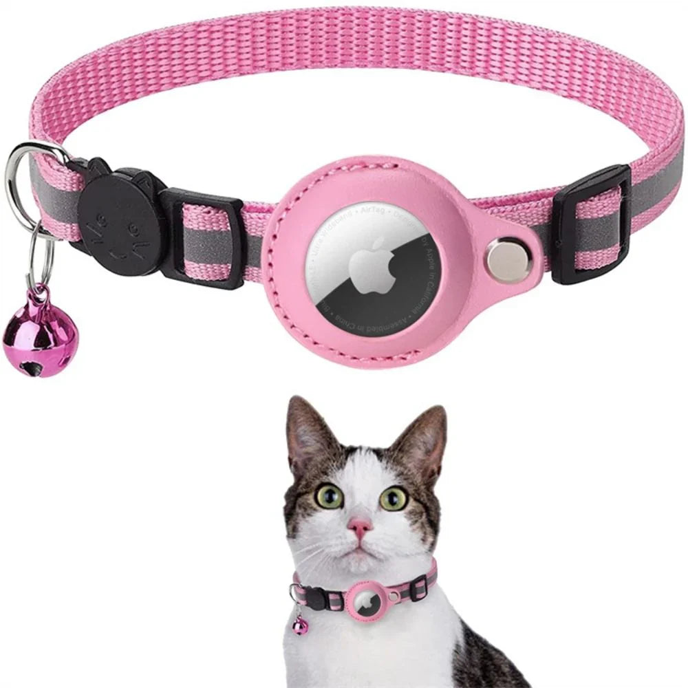 Cat GPS Tracking Collar Featuring Quick-Release Fastener and Enhanced Reflective Design for Nighttime Safety